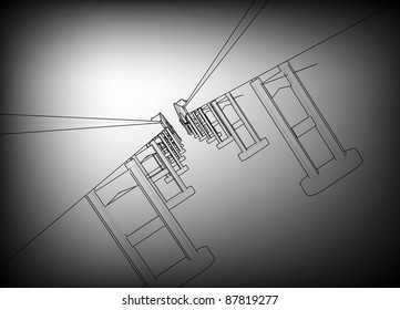 Sketch of the construction of the poster 	