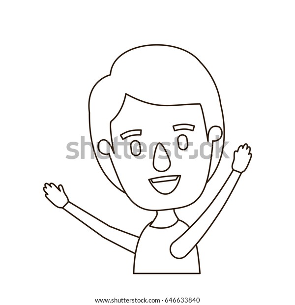 Sketch Contour Caricature Side View Half Stock Vector (Royalty Free ...