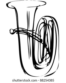 a sketch of the copper tube musical instrument