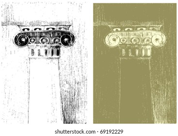 sketch of corinthian column