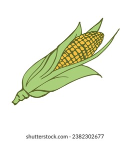 Sketch of a corn. Drawing of poison. Vector illustration