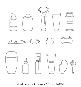 Sketch cosmetics products collection. Face and body care products.