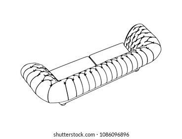 sketch of couch vector