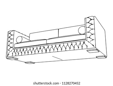 sketch of couch vector
