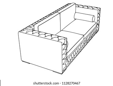 sketch of couch vector
