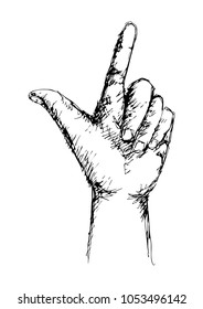 sketch of counting hand
