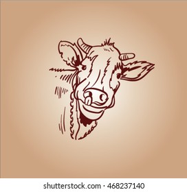 sketch of cow