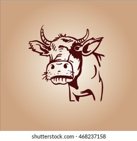 sketch of cow