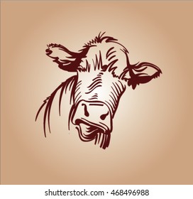 sketch of cow