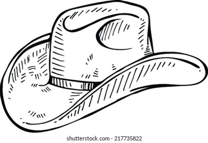 sketch of Cowboy cap - Vector illustration