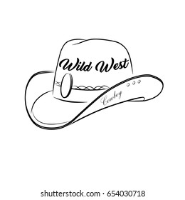      Sketch of a cowboy hat 