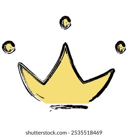 Sketch Crown Icon. Doodle Style Crown. Graffiti Style Vector Illustration