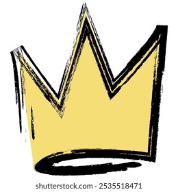 Sketch Crown Icon. Doodle Style Crown. Graffiti Style Vector Illustration