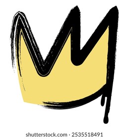 Sketch Crown Icon. Doodle Style Crown. Graffiti Style Vector Illustration