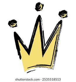 Sketch Crown Icon. Doodle Style Crown. Graffiti Style Vector Illustration