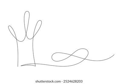 Sketch Crown One Line Art. Abstract Silhouette Outline Doodle Contour Hand Drawn Illustration. Curve Line Symbol Icon. Editable Thin Vector Stroke. Continuous Line Sketch Modern Black Line Art 