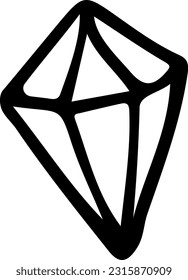 Sketch Crystal Doodle Vector Illustration