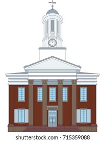 Sketch Of The Cumberland County Courthouse In Carlisle, Pennsylvania