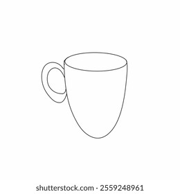sketch of a cup on a white background