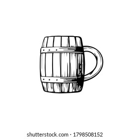 sketch a cup shaped like a barrel