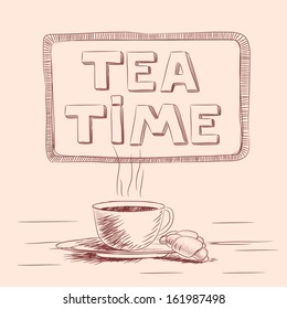 Sketch of cup of tea