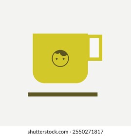 Skizze eines Bechers, die im Illustrator gezeichnet werden.