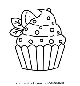 Cupcake-Skizze zum Färben 