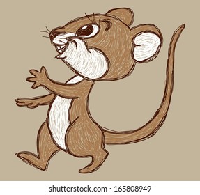 sketch cute mouse