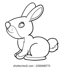 Sketch Cute Rabbit Coloring Book Cartoon Stock Vector (Royalty Free ...