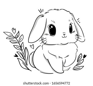 23,751 Cute Bunny Outline Images, Stock Photos & Vectors | Shutterstock