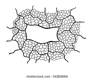 A sketch of the decal mesh for the background. Hand-drawn style