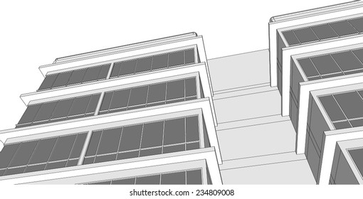 sketch design of buiding,vector 