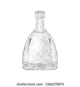 Sketch design of cognac illustration.