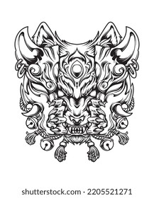 Sketch design the devil inside vector