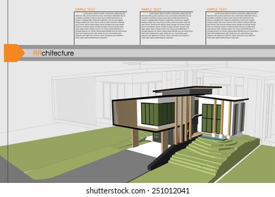 sketch design of house,vector