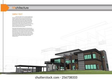 sketch design of house,vector