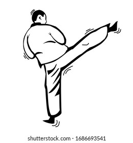 Similar Images, Stock Photos & Vectors of Karate fighter. Vector ...