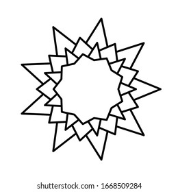 Sketch design of mandala on White background 
