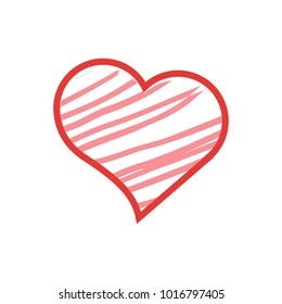 Sketch designed loves heart