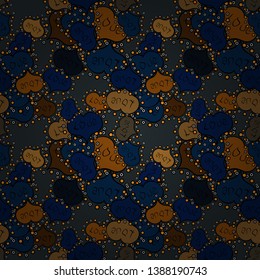 Sketch designed loves heart. Graphic hearts love. Vector illustration. Doodles. Seamless Heart love. Hand drawn loves hearts. Grunge. Valentine card love hearts on blue and black colors.