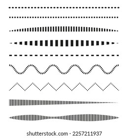 Sketch different lines for paper design. Vector illustration.