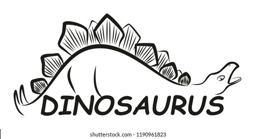 Sketch of dinosaur.