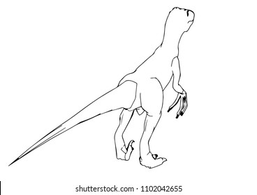 sketch of a dinosaur vector