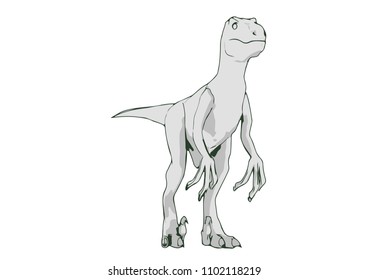 sketch of a dinosaur vector