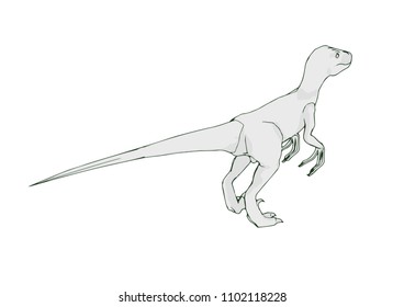 sketch of a dinosaur vector
