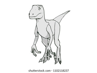 sketch of a dinosaur vector