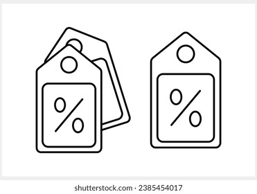 Sketch discount tag icon isolated Procent clipart Vector stock illustration EPS 10