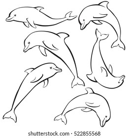 Esbozo del conjunto de delfines