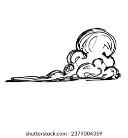 Sketch, doodle clouds. Vector graphics.