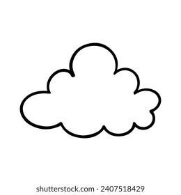 Sketch, doodle of a decorative cloud. Vector graphics.